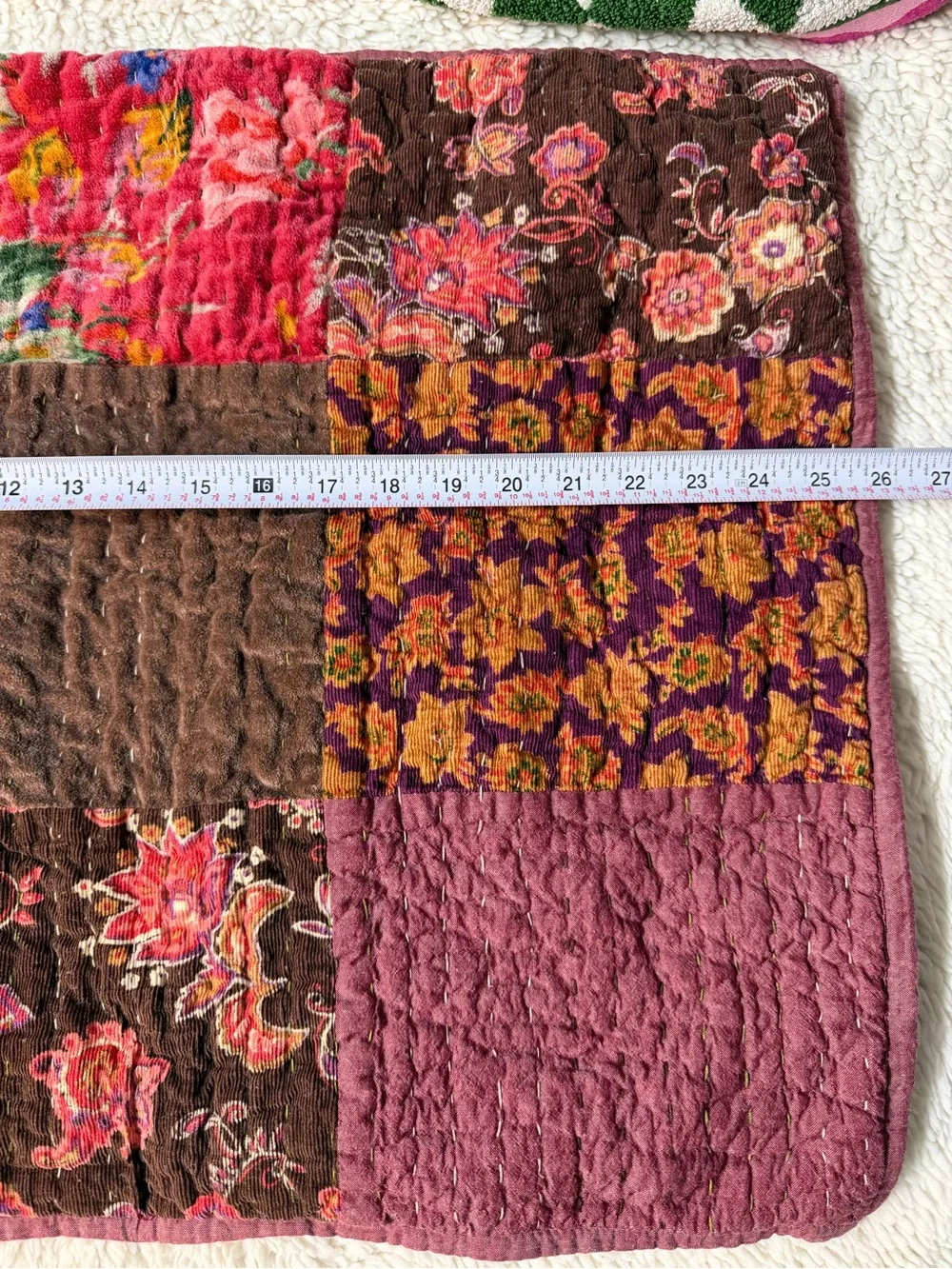 D Studio Vtg Patchwork Quilted pillowcases 100% Cotton Multicolor
